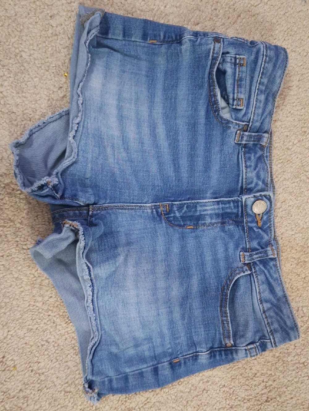 wonder nation Blue Denim Shorts with Contrast Stitching